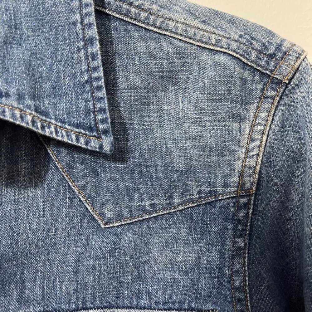 Polo Ralph Lauren Western Denim Knee Length Shirt Dress [size M] - Picture 4 of 12